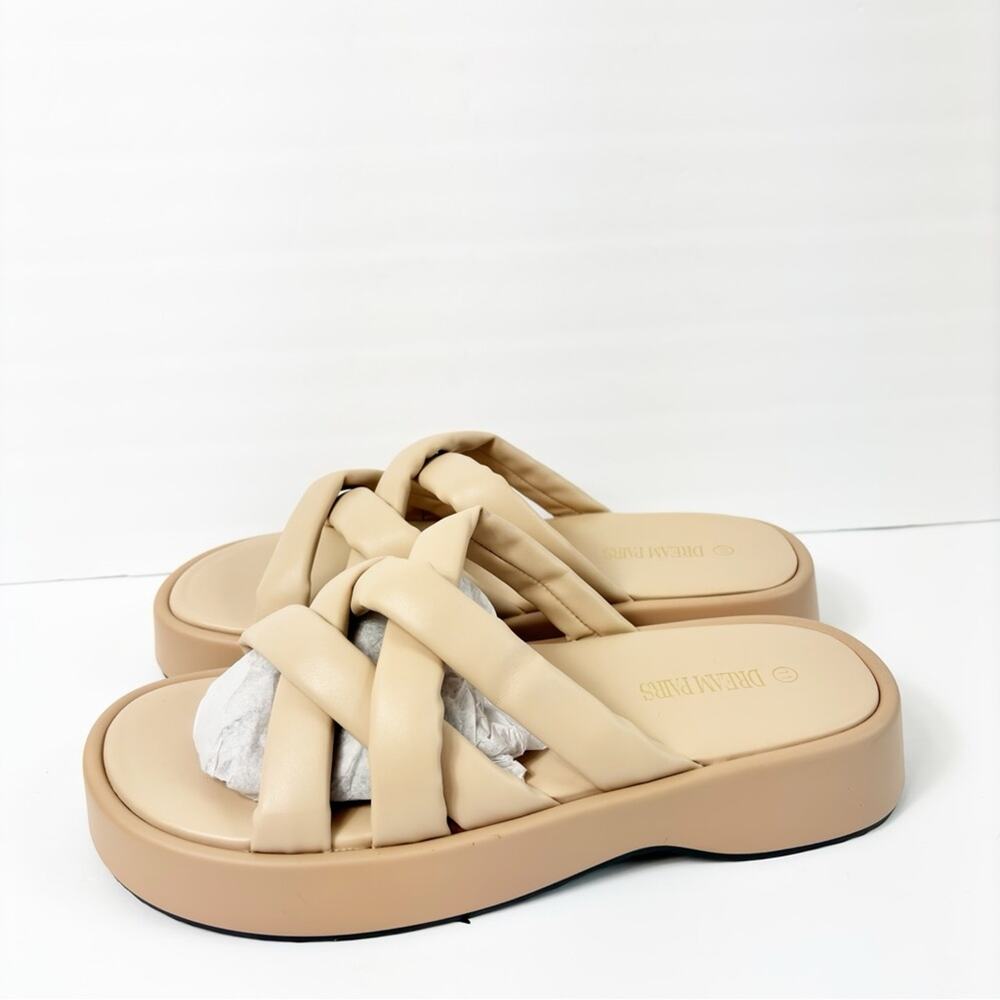 DREAM PAIRS WOMEN SUMMER COMFORTABLE CUSHION SLIP-ON SLIDES SIZE 11 NEW